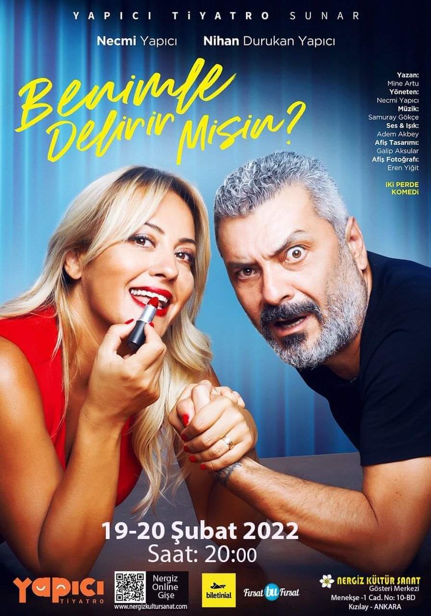 eyuder's tweet photo. Ankara #NergizKültürSanat Gösteri Merkezi’nde “Benimle Delirir misin” isimli oyun ile tiyatro severlerle buluştu.
Yeni oyunlar, etkinlikler , gösteriler ve diğer tüm projelerimiz için Nergiz Kültür Sanat Gösteri Merkezine bekliyoruz.
@Nergiz_Kultur @ademcilek https://t.co/mO7rdwNIHP