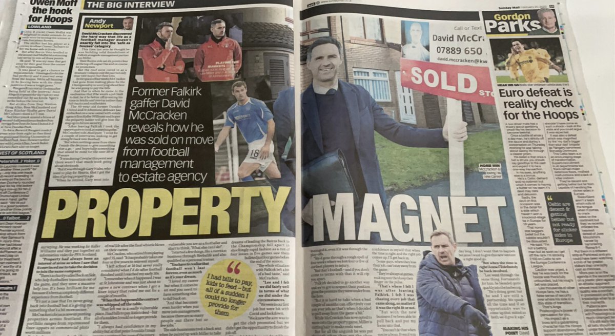 PlayerProperty's tweet image. Great article in todays Sunday Mail thanks to @AndyNewportDR and the @mailsunday for the story 🙌 little insight into my property business and the importance of being prepared for the transition out of football or alongside it! #propertyinvestment #propertymanagement