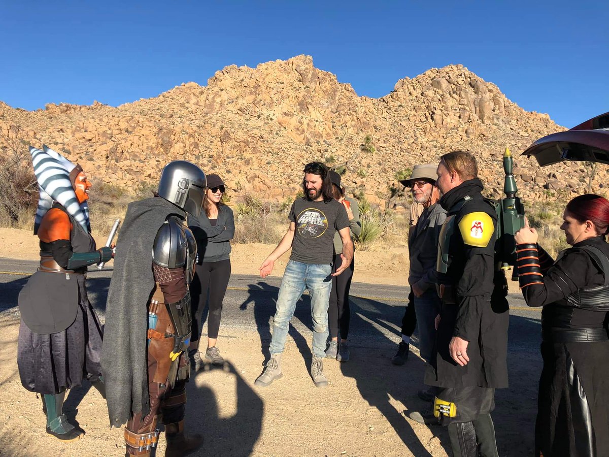 When you and your friends are shooting @starwars photos in the middle of @JoshuaTreeNPS and run into @brianmatyasart who just so happened to design all of the costumes you are wearing for Lucasfilm. What are the odds?? #TheMandalorian #TheBookOfBobaFett #starwars