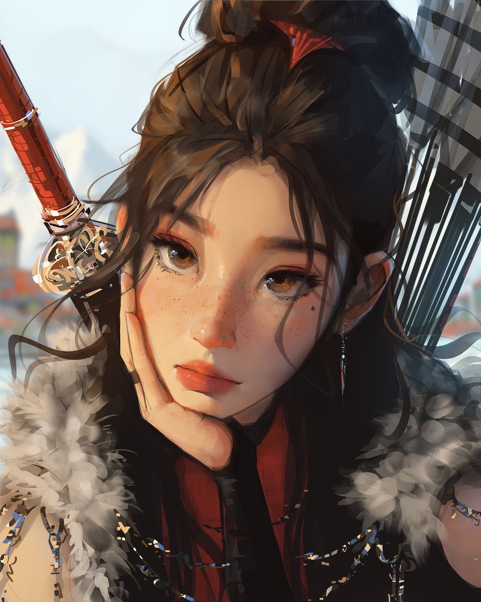 samdoesarts's tweet photo. A study of @wlopwangling style ft my oc Linn! Way more detail than what I normally do, but this was fun #digitalart https://t.co/OoA1dUAaXr