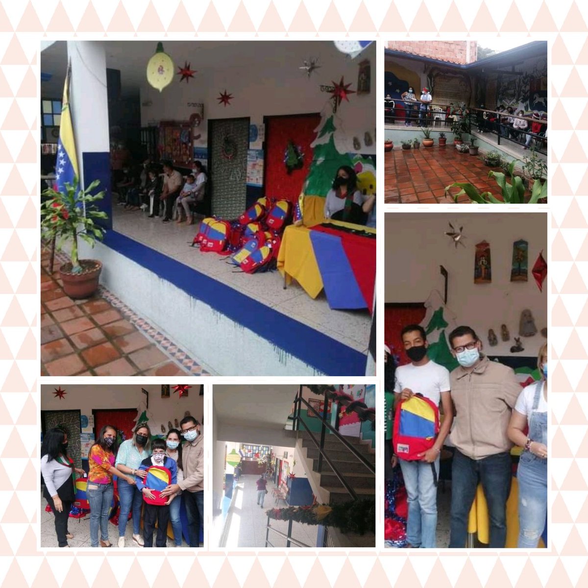 Entrega de morrales a los escolares de I.E.E Juan Pablo Peñaloza