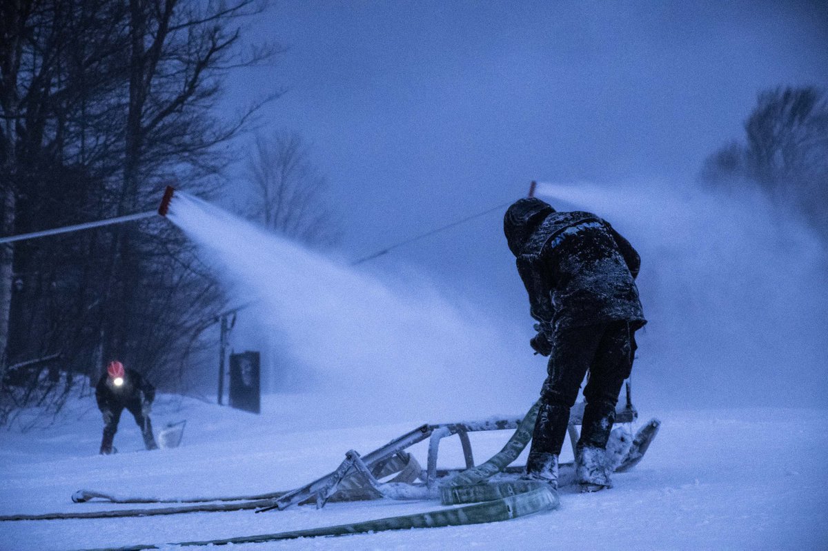 An elemental evening with our snowmaking team.