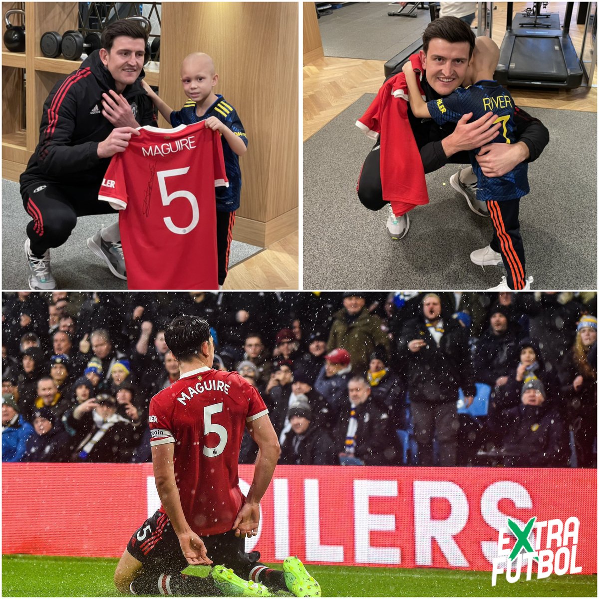 Futbol3Extra's tweet photo. 📲💬 Kanser hastası River’ın maç öncesi Maguire’a attığı tweet: “Benim için kafa golü at ve kayarak sevinmeyi unutma. Başarılar.”

👏 Maç sonu Harry Maguire: “Bu senin içindi River. ❤️”

#ManchesterUnited #HarryMaguire https://t.co/RKSDRqOZdt