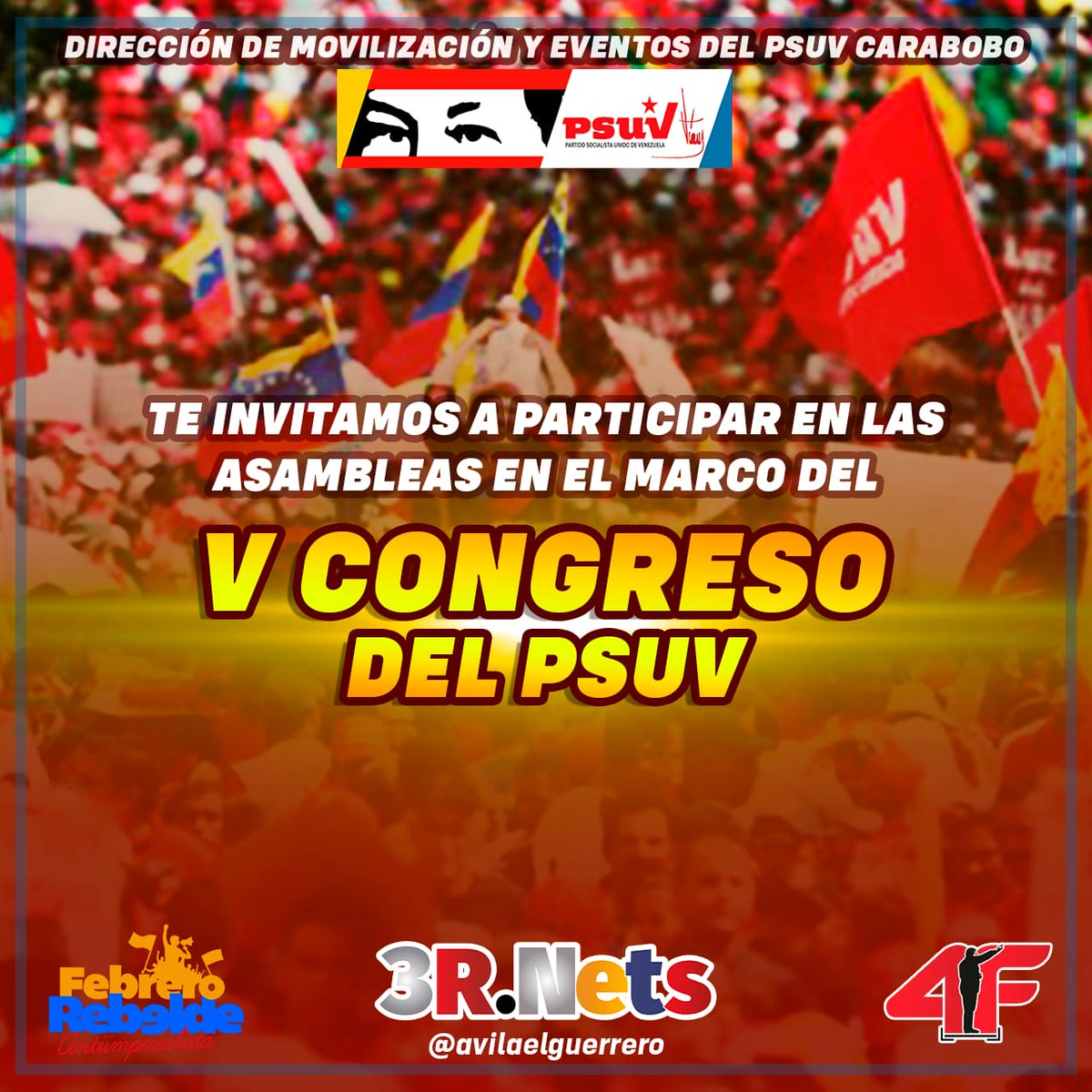 avilaelguerrero's tweet photo. Todas y todos a participar en el V Congreso de nuestro @PartidoPSUV a la carga.... https://t.co/OQRupYsZVg