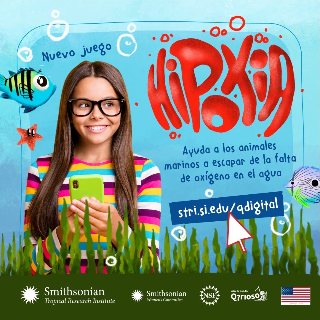 The hypoxia video game is out!! Share this amazing educational resource with kids so they can interact with a magical tropical underwater world dealing with low oxygen and humans alike! Available in Spanish and English. Check it out — stri.si.edu/education-outr…