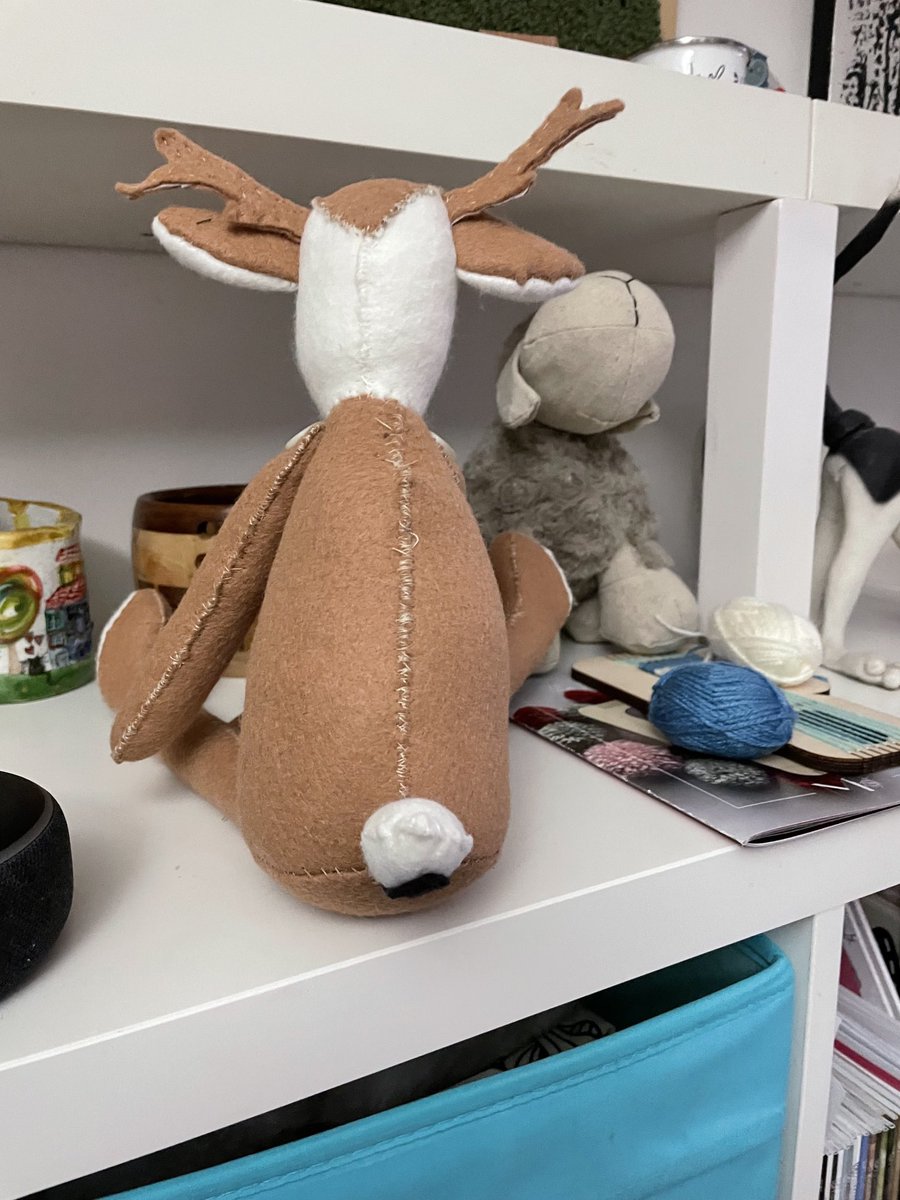 Freya the faun ⁦<a href="/coolcrafting/">Sarah Peel</a>⁩ just needs spots on her back adding but that’s for another day, pretty pleased with her 🦌