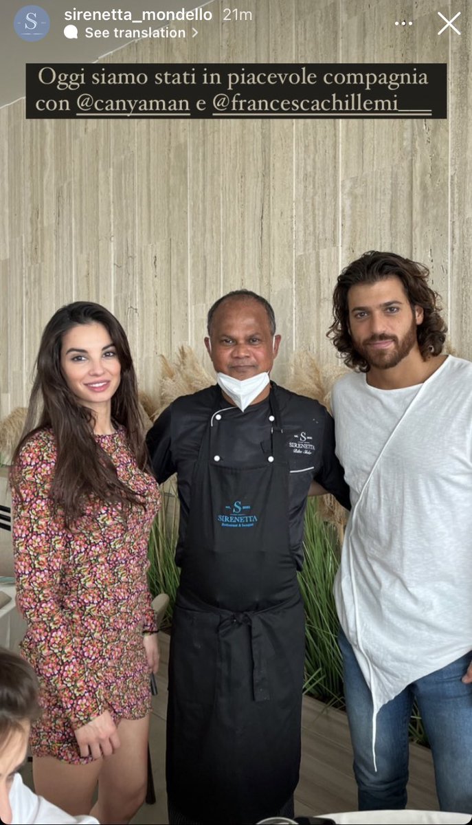 CanYamanMedia's tweet photo. 📌Sirenetta Mondello restaurant 

Today we were in pleasant company of #CanYaman and #FrancescaChillemi 

#ViolaComeIlMare 
@sirenetta_mondelo https://t.co/e1mg9p0WkQ