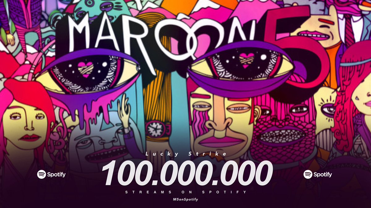 “Lucky Strike” has now surpassed 100 Million streams on spotify.

— It’s 5th song of overexposed in reached this mark.