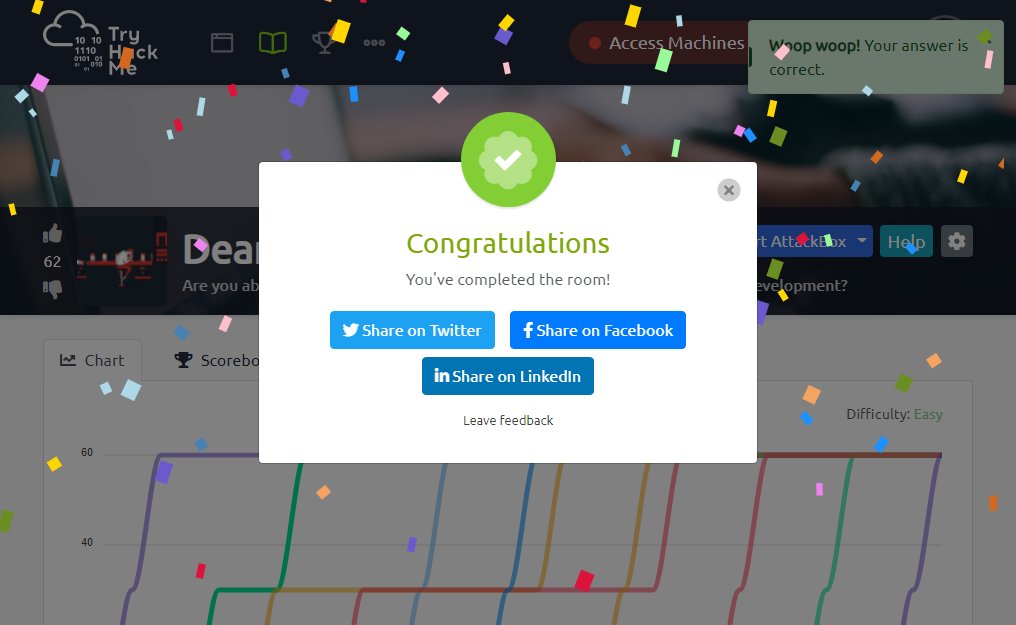 chamindux's tweet photo. Dear QA - I have just completed this room! Check it out: https://t.co/xyD8icIovB #tryhackme #pwn #reversing #overflow #asm #dearqa via @tryhackme π₯³π€ https://t.co/aNVENncYTq
