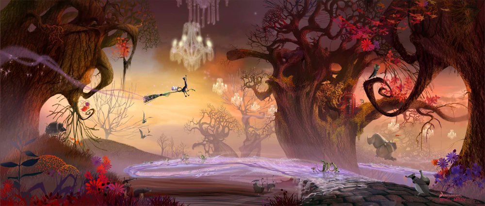 Animated_Antic's tweet image. I came across some concept art from the canceled DreamWorks film Rumblewick which would've been about a magician’s rabbit who would've been taught to learn magic and caught up in a witches duel. This concept art is amazing.