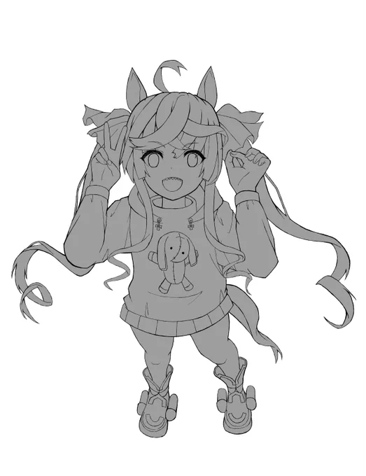 WIP。線画。 