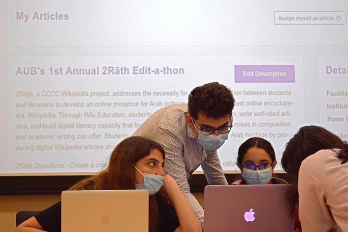 A few highlights from our last edit-a-thon😍
See you on February 22😉

#Editathon #editathon #AUB #art #feminism #wikipedia #wikidata #wikimedia #wikiedu #genderandwomensstudies #aublibraries