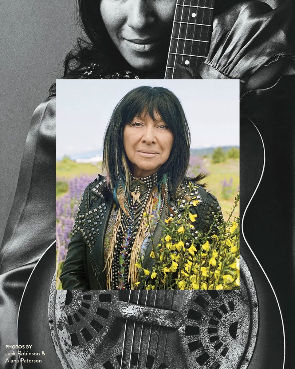 IllumiNative's tweet photo. Happy Birthday to musician, writer, activist and the most deadly auntie @BuffySteMarie (Cree First Nation)! 🎂🎉🥳🎈 https://t.co/9qrD9j7y4G