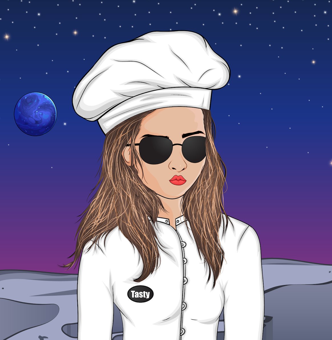 yaboy2211's tweet photo. Haven't seen Chef Tasty in space minted yet. $corg #nft #virtualdining #replenishrrf https://t.co/ZgK3ZUHjqK