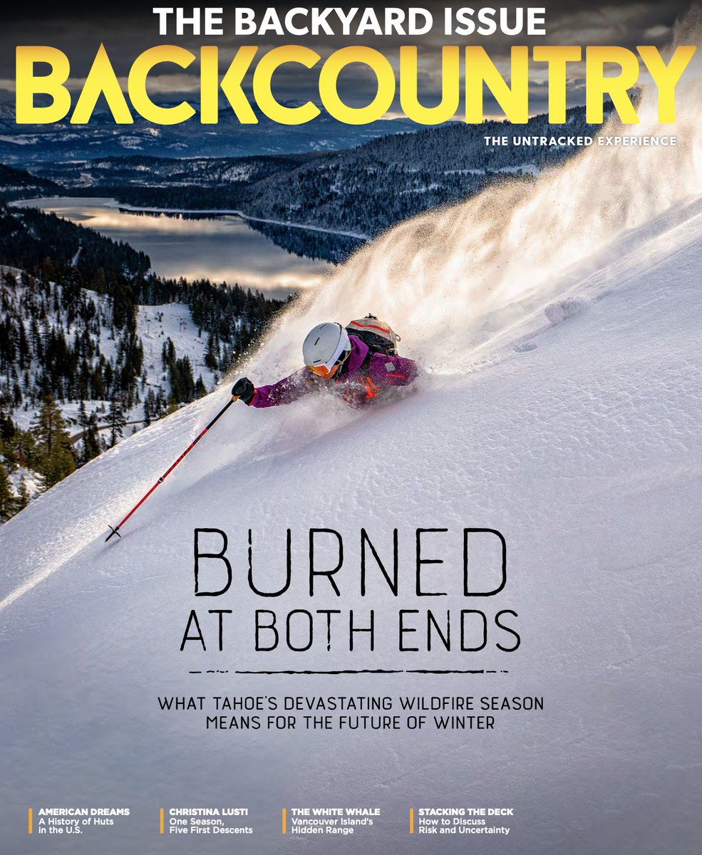 Thanks to @backcountrymag for the sweet double truck in this month's issue! I took this photo at the Sierra-at-Tahoe Resort, a skiing area, during the #Caldorfire in Twin Bridges (#SouthLakeTahoe), California on August 30, 2021.