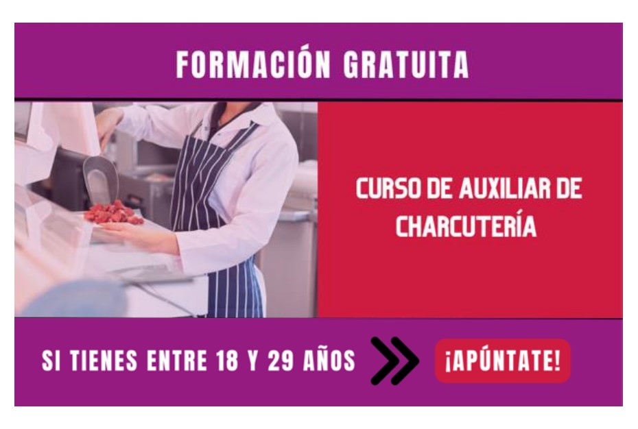 AUXILIAR DE CHARCUTERÍA !!!
Embutidos, Quesos y Elaborados  

#Formación con altas posibilidades de #empleo posterior, en Barcelona.

👉 ¡APÚNTATE! 

➡️ WhatsApp: 607 016 915
➡️ Mail: p.romero@fundaciointermedia.org