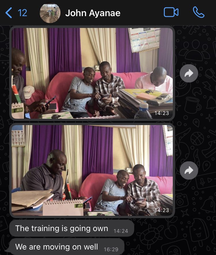 DenicioBernier's tweet photo. Day 2/2 of the Blockchain/Crypto training for our team in #Kenya

Spoke to @JohnEyanae2 and Patrick (trainer) and they are currently completing the Binance to #Mpesa link so that assets can easily convert to/from fiat - preparing for #ErgoLend micro-financing.

#Cardano https://t.co/luXhmq8dy8