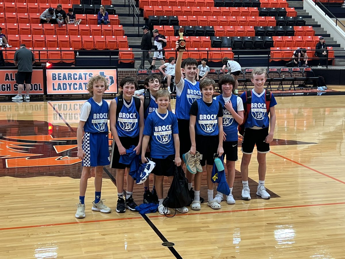 6th grade Brock undefeated winter ball season and Aledo tournament champs today!