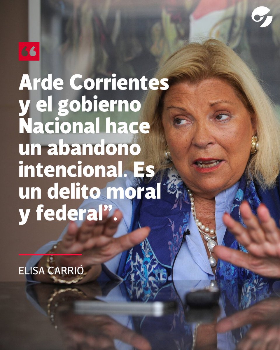 clarincom's tweet photo. 🔴 Elisa Carrió apuntó al Gobierno por el desastre de los incendios en Corrientes.

Más: https://t.co/FY3hRLmmYE https://t.co/di0DEi4QoW