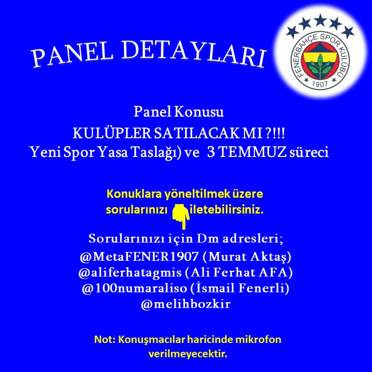 FigenMusal's tweet photo. 📣Online Panel 🗓️ 21 Şubat Pazartesi 🕘 21:00
📖 Yeni Spor Yasa Tasarısı ve 3 Temmuz Zararların Tazmini
🗣️ @SntMSM @SavasAdalet @ilyasbulcay 
Twitter Sohbet Odası; 
🎙️ @focus2717 @FigenMusal @ali_kutay 
Sorular için ➡️Dm @aliferhatagmis @MetaFENER1907 @100numaraliso @melihbozkir https://t.co/Zh5LSSPpKM