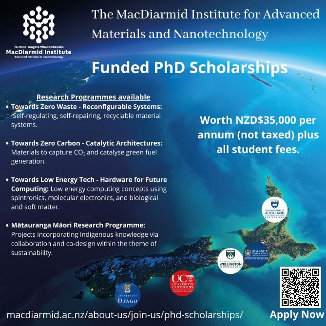 Biological systems are incredibly efficient at recycling. Join my group to do a PhD working on new bio-inspired materials. macdiarmid.ac.nz/about-us/join-…