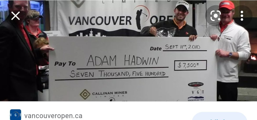 vancouvergolf's tweet photo. @ahadwingolf Hey, we saw a bit of that 🔥.....on the rare occasion you weren't cleaning up on @VanGolfTour !! #throwback #bringtheflowback #Adamhadwin #VancouverOpen https://t.co/B1qtR9MHFm