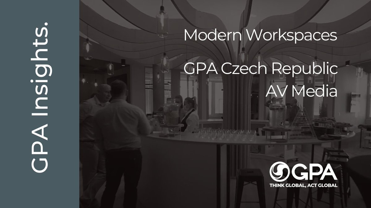 GPA_AV's tweet photo. When GPA Czech Republic,@AVMEDIA_CZ took on the challenge of updating their offices – the team created a stunning locale. See the results https://t.co/326WyuK62R. #thinglobal #thinkgpa #modernworkplace #hybridwork #hybridworkplace #avdesign https://t.co/3OWee1uN4s