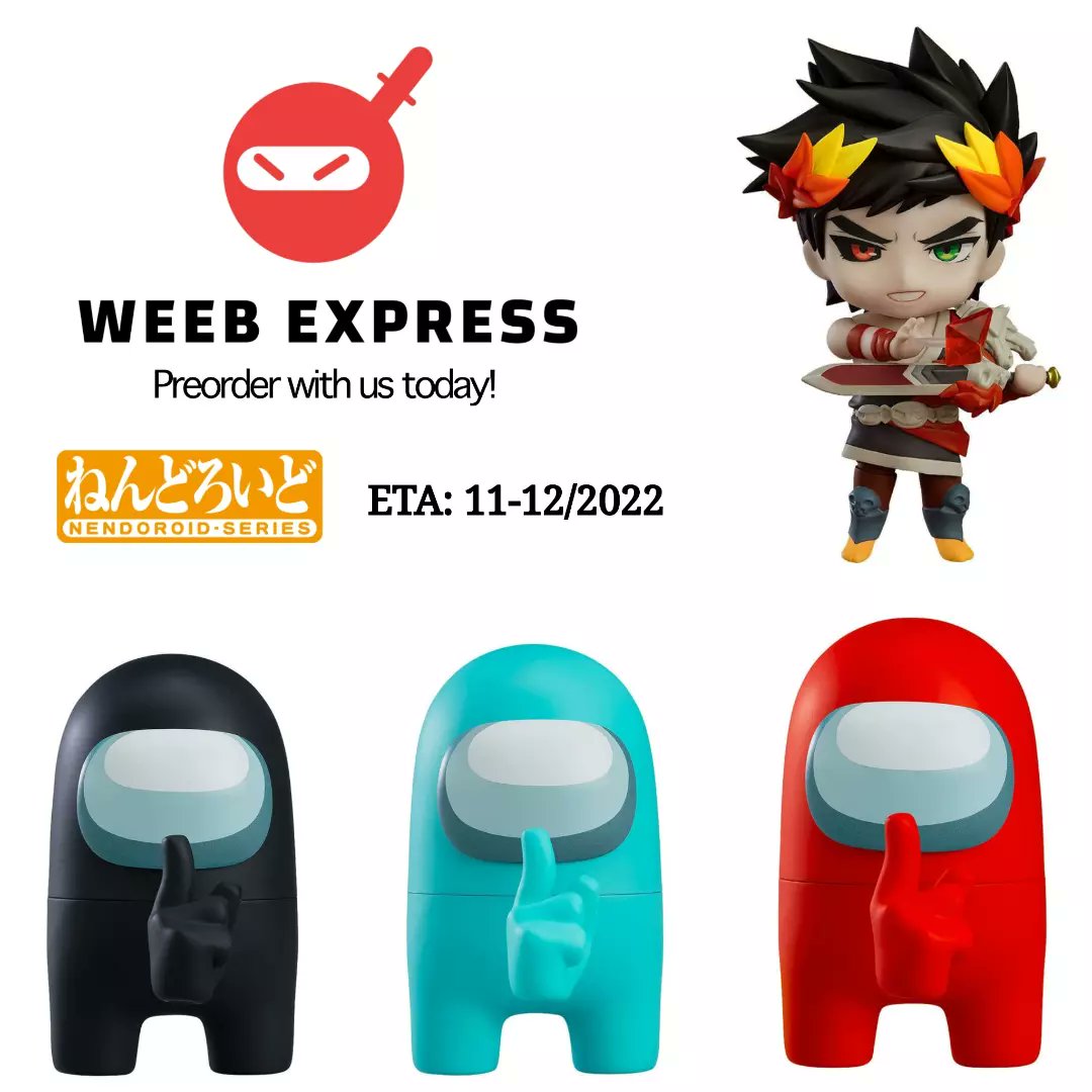 WeebExpress's tweet photo. Nendoroid pre-orders
ETA: Please refer to the product page
https://t.co/PcCXOXxNZ7
#WeebExpress #AttackOnTitan
#SNAFU #RankingofKings #SleepyPrincessintheDemonCastle #Oregairu #AmongUs #Hades https://t.co/nA9UXpYj4z