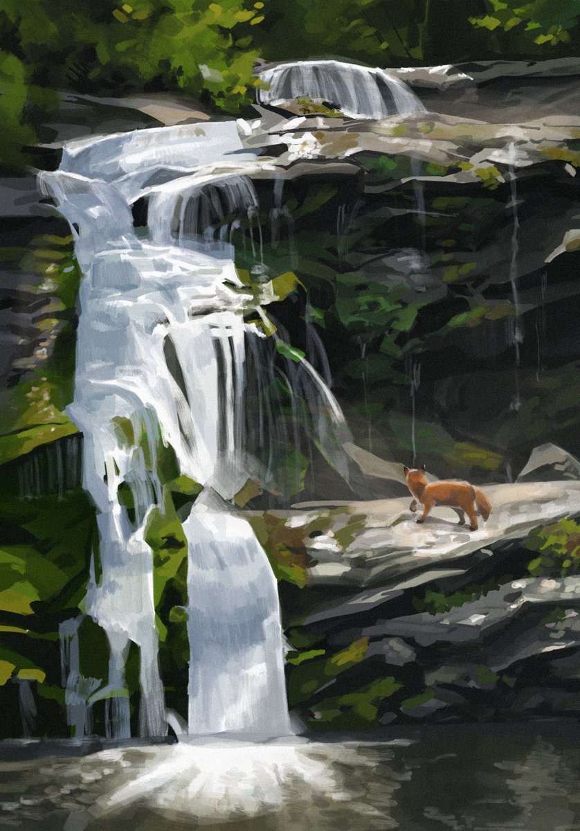 VisdevE's tweet image. color study + fox that looks like my cat

#art  #artwork #paintings