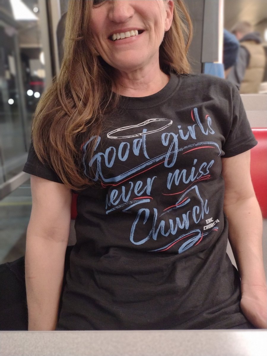 Breelynn2's tweet photo. My 76 yr old mom said I can't wear this @ericchurch t-shirt I got at the concert because I always miss church.  I told her "I didn't miss it last night"
2/19/2022 #GatherAgainTour
#Tulsa
#EricChurch
#JoannaCotten https://t.co/pKTDgar2lL
