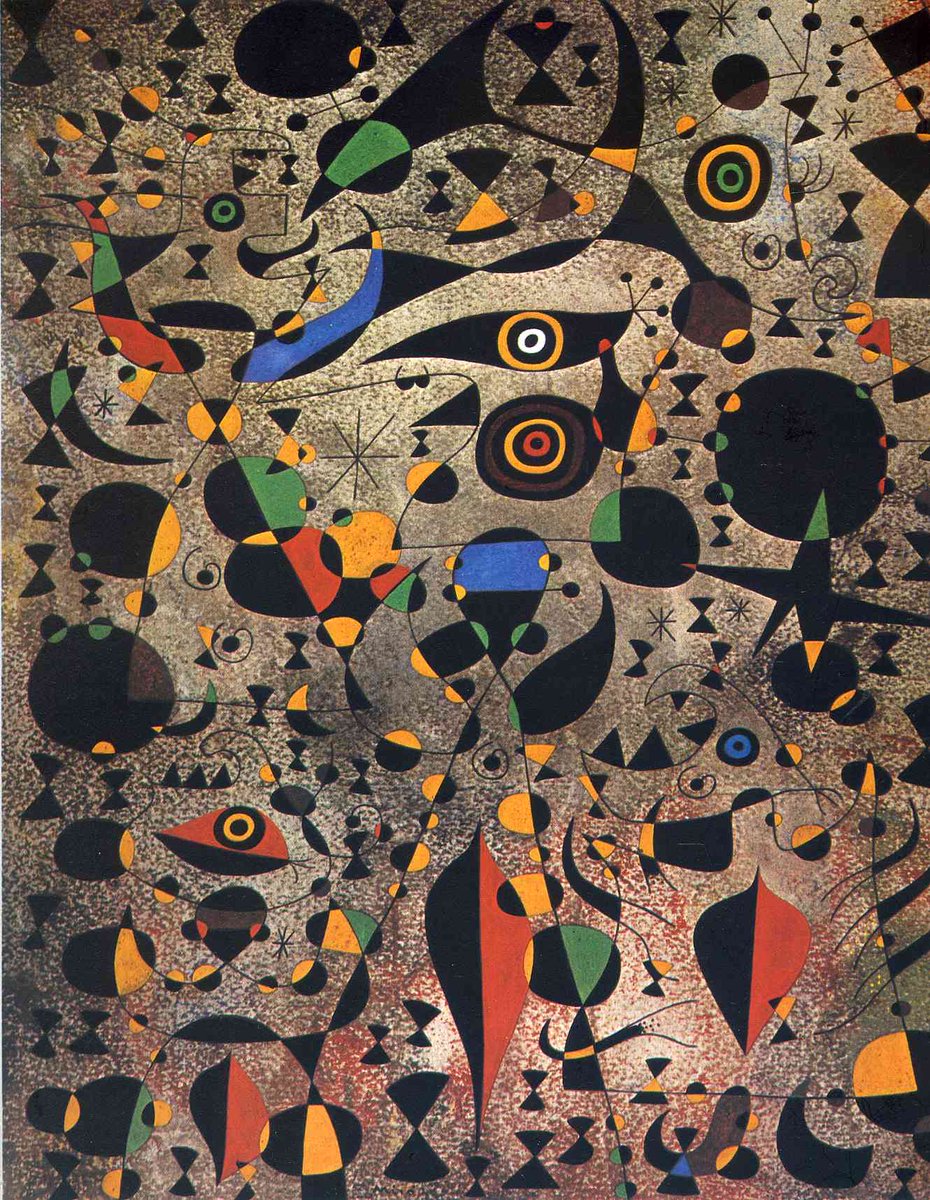 Arteymas_'s tweet photo. Mujeres rodeadas por el vuelo de un pájaro, 1941, Joan Miró https://t.co/Y55yCJMkcw