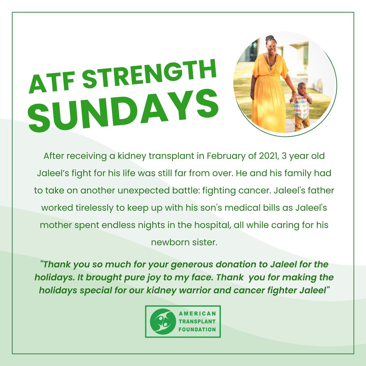 AmerTransplant's tweet photo. #StrengthSunday💚 https://t.co/QMOzcfgLUI