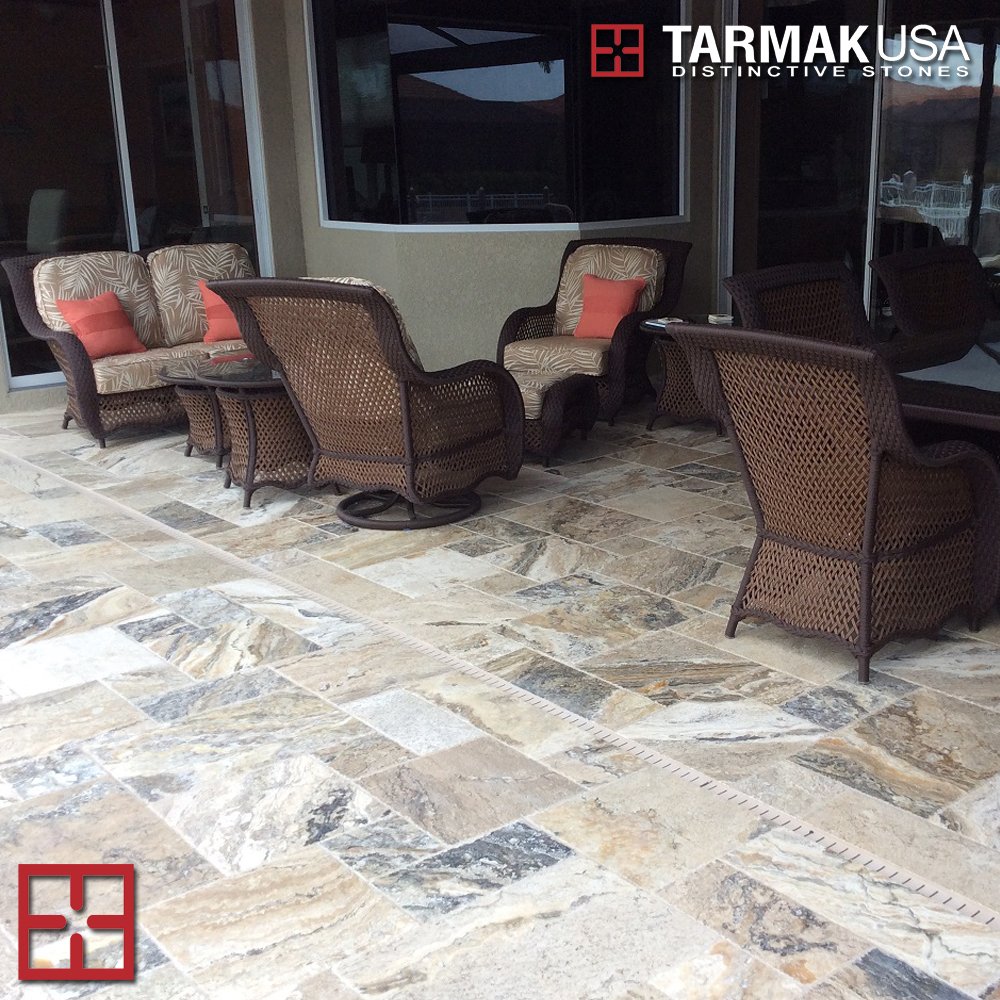 tarmakusa's tweet photo. Ariete has been one of the oldest products that we have been offering for many years. It is a stunning blend of cream tones highlighted by walnut, silver, and pewter hues that show the true artistry of Mother Nature. #tarmakusa #flooring #tiles #frenchpattern #arietetravertine https://t.co/EuS4bzdgYZ