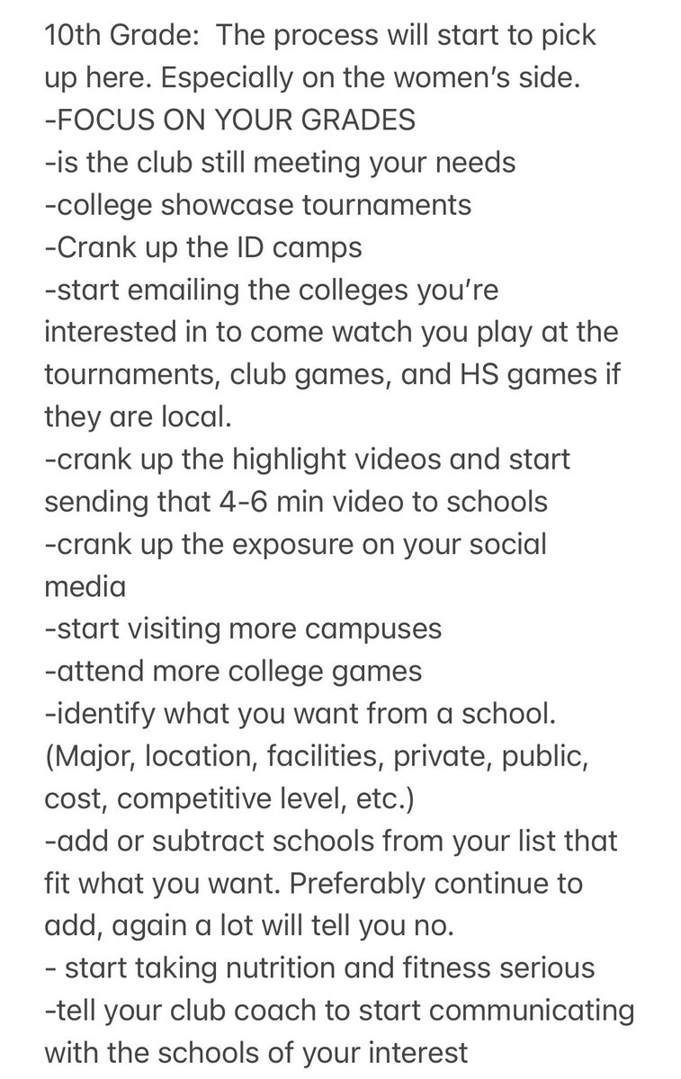 ImCollegeSoccer's tweet photo. Recruits:

8th grade: Believe it or not there is something you can start doing in the recruiting process. 

-Find the club soccer program that has the history of accomplishing your long term college soccer goals. 

9th-12th grade, 👇Some things to start doing.

#CSTruth https://t.co/qp8cGGDbEP