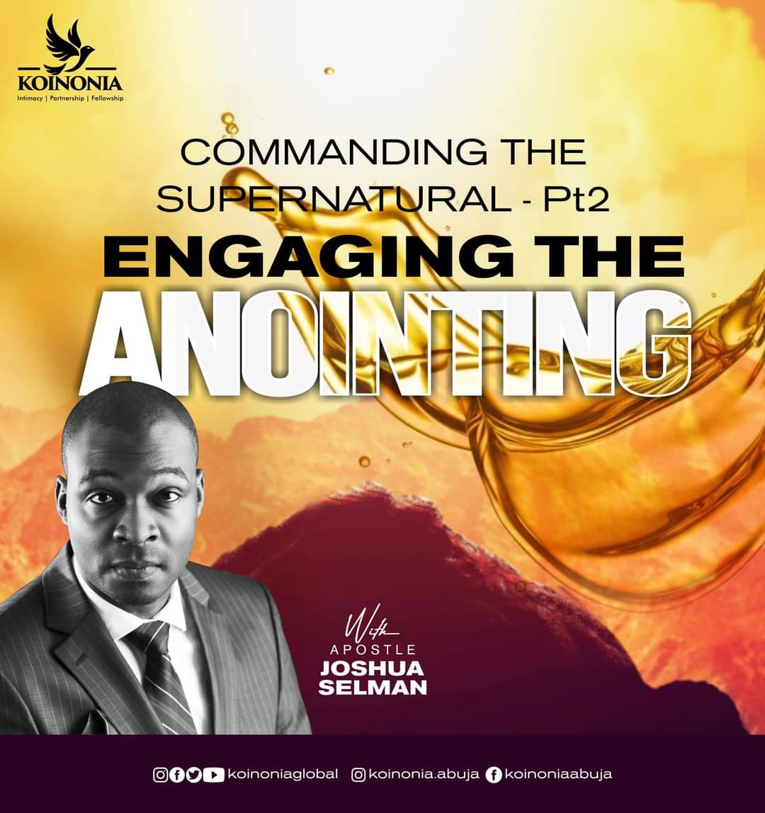 AbujaKoinonia's tweet photo. Dear Beloved, click on the link https://t.co/QjmRzwgTNK to download the audio message titled "COMMANDING THE SUPERNATURAL(PART 2) - ENGAGING THE ANOINTING" With Apostle Johua Selman.
#ApostleJoshuaSelman
#CommandingTheSupernatural2
#EngagingTheAnointing
#KoinoniaGlobal https://t.co/Udu1XNbBjv
