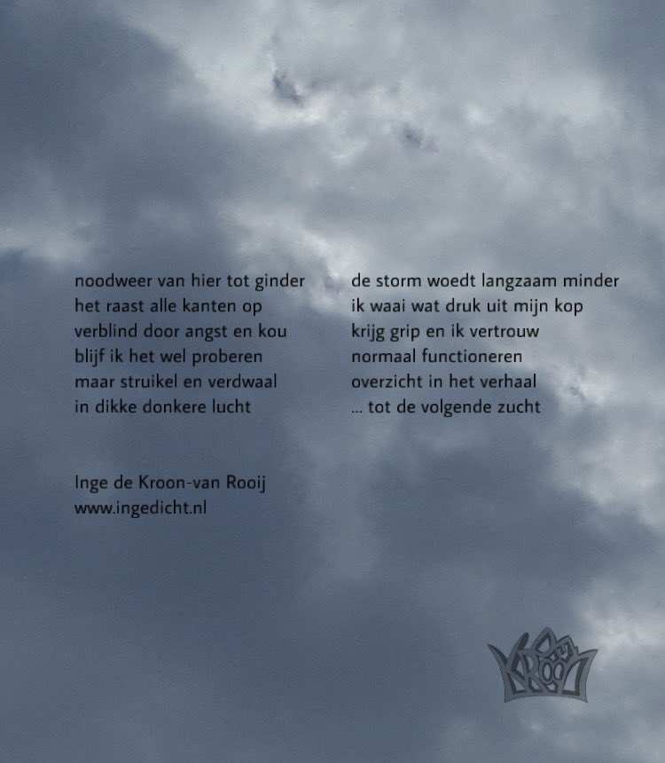 ingedekroon13's tweet photo. Toepasselijk bij het weerbericht dezer dagen #ingedicht https://t.co/CgvmJKBog3