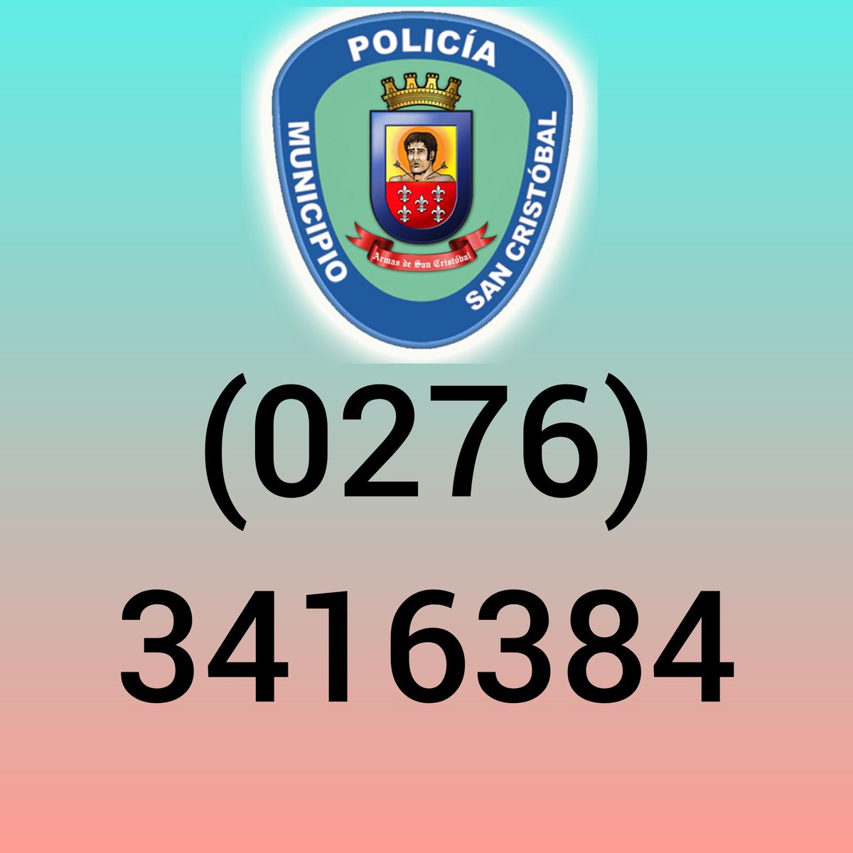 #20Feb. El Instituto Autónomo de Policía del Municipio San Cristóbal, le informa a la comunidad en general el número de CONTACTO DIRECTO para cualquier emergencia o denuncia las 24 horas del día, para de esta manera, dar una respuesta más eficaz y oportuna a los ciudadanos.