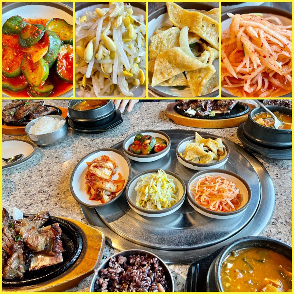 Jeannyu's tweet photo. 런치 스페셜.  울 동네. 갈비 정식. 맛은? https://t.co/E3pW9lv2u0