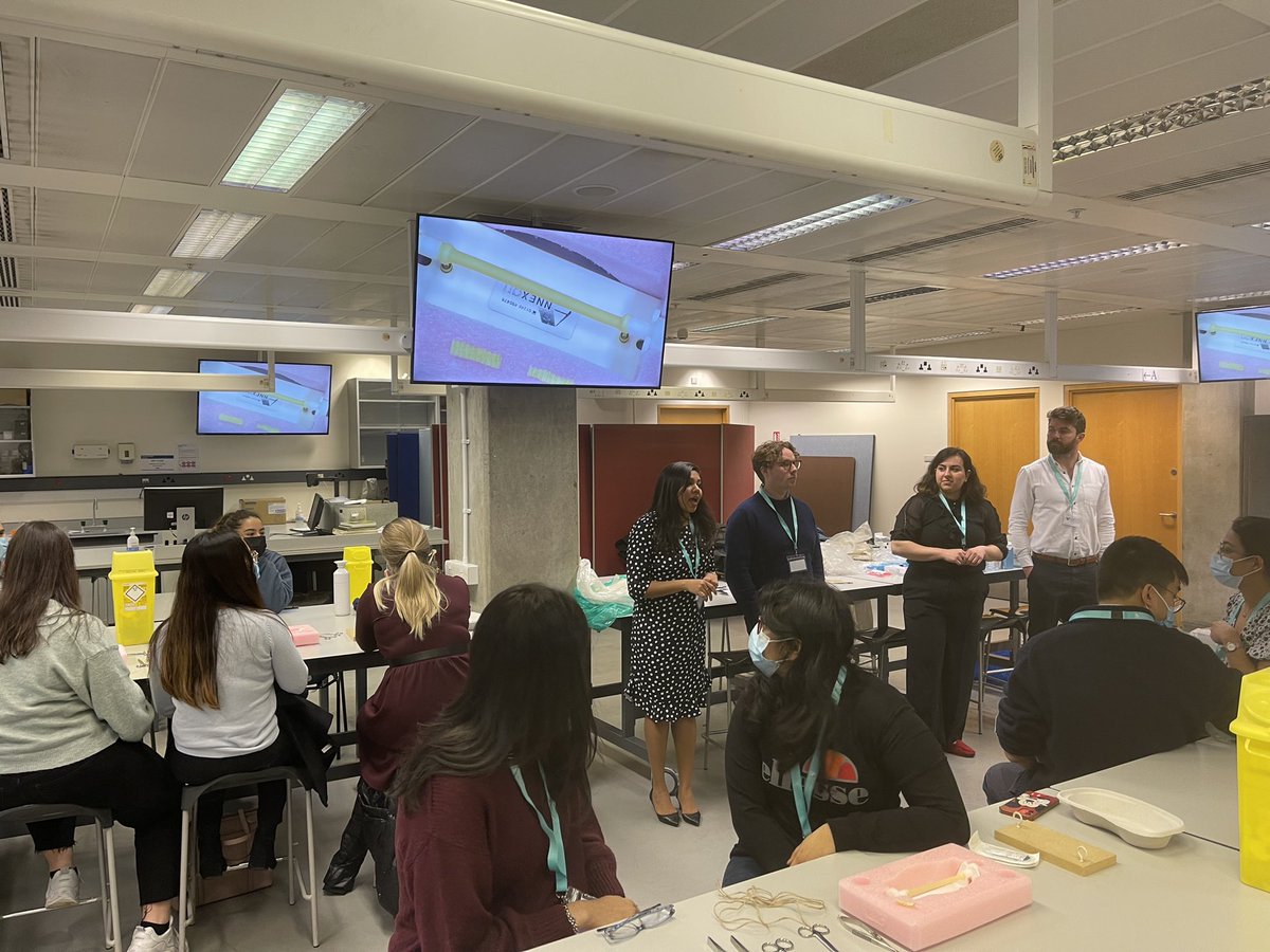 Anisha_Perera's tweet photo. Thank you @ICSMSurgicalSoc for inviting me to speak and run the skills workshop at the Vascular Skills Day 2022. Wonderful to see the enthusiasm of the next generation of surgeons. @RouleauxClub https://t.co/FBr6OPlwNR