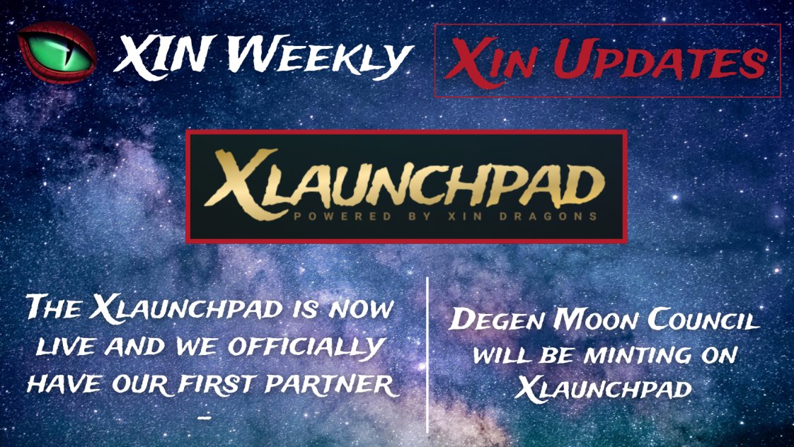In the other news ...
This week we have managed to launch the token claim system and the XLaunchpad started accepting projects. Some great sales on the Gen 1 dragons around 15SOL and one great Chrome Gen 1 snipe at 6SOL. 
#xindragons #NFTCommunity #nfts #SolanaNFTs #xinsanity