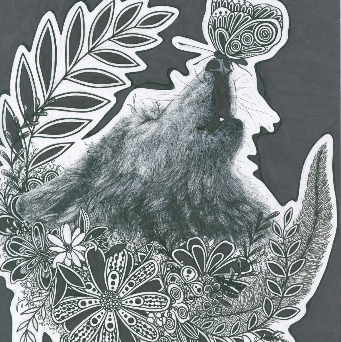 O_2hono3's tweet photo. だいすきな狼🐺♡
#イラスト#ペン画#ペン画イラスト#動物画#動物イラスト#狼#Illust#illustration#wolf#モノクロイラスト#アナログイラスト#オリジナルイラスト https://t.co/bSAs4nPjBI