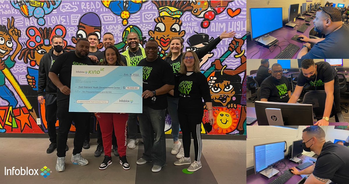 jesper2302's tweet photo. My fellow Bloxers at @Infoblox are proudly giving back and volunteering with the East Oakland Youth Development Center in honor of Black History Month! Learn more: 

#infobloxdiversity #infobloxproud #infobloxlife #infobloxkind https://t.co/IbCqimz6vG https://t.co/gvKgx5rQUi