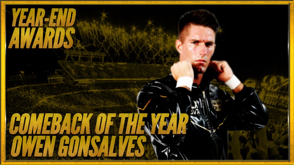 FGAwrestling's tweet photo. Wristlock Sinatara wasn't done. With 62.5% of the votes, @OwenG_Wrestles takes home the award for Best Comeback! https://t.co/aU8Jm5tN0o