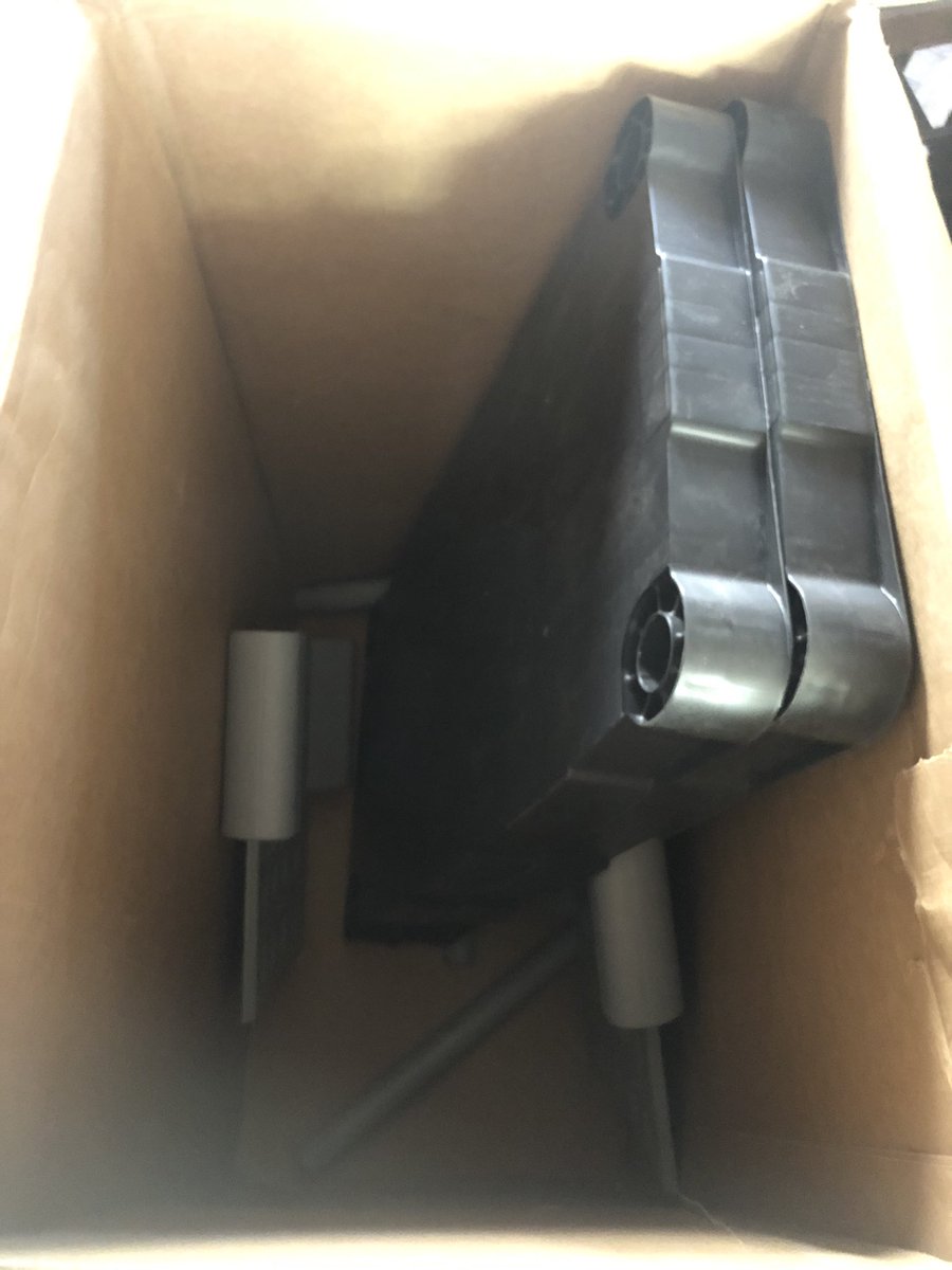 aquadvm's tweet photo. @Lowes shame on you!!! I am pissed off! I ordered a storage cabinet, but was delivered a box of pieces of a cabinet!!! WTF @Lowes? When discussing with customer service I was told a new replacement item could not be shipped and I would have to return it to a local store! Really?? https://t.co/JXC8OAZIvz
