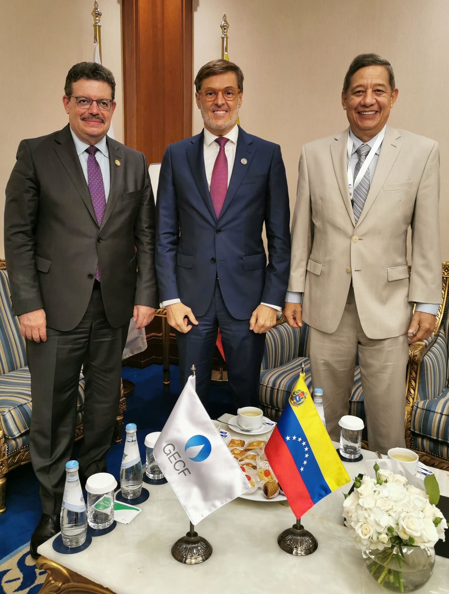 During today's meeting with HE Félix Plasencia, Minister of Foreign Affairs of #Venezuela, HE Asdrubal Chavez, <a href="/PDVSA/">PDVSA</a> President, and HE Executive Board Member Eng. Angel Gonzalez Saltron, various dynamics pertaining to #NaturalGas and #GECF’s functioning came under the purview.