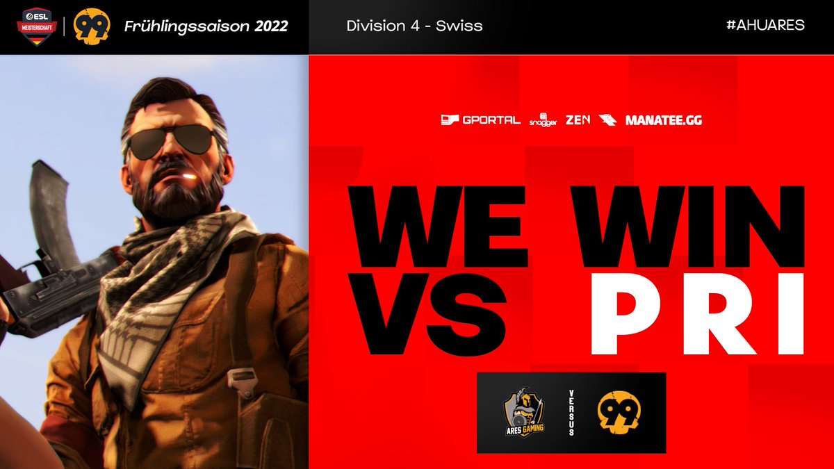 Team Hades kehrt siegreich zu uns zurück💪

🗺️ de_inferno [16:4] | de_overpass [16:5]

GG 🤝 WP

#AhuAres 🛡️ #ESLMby99DMG