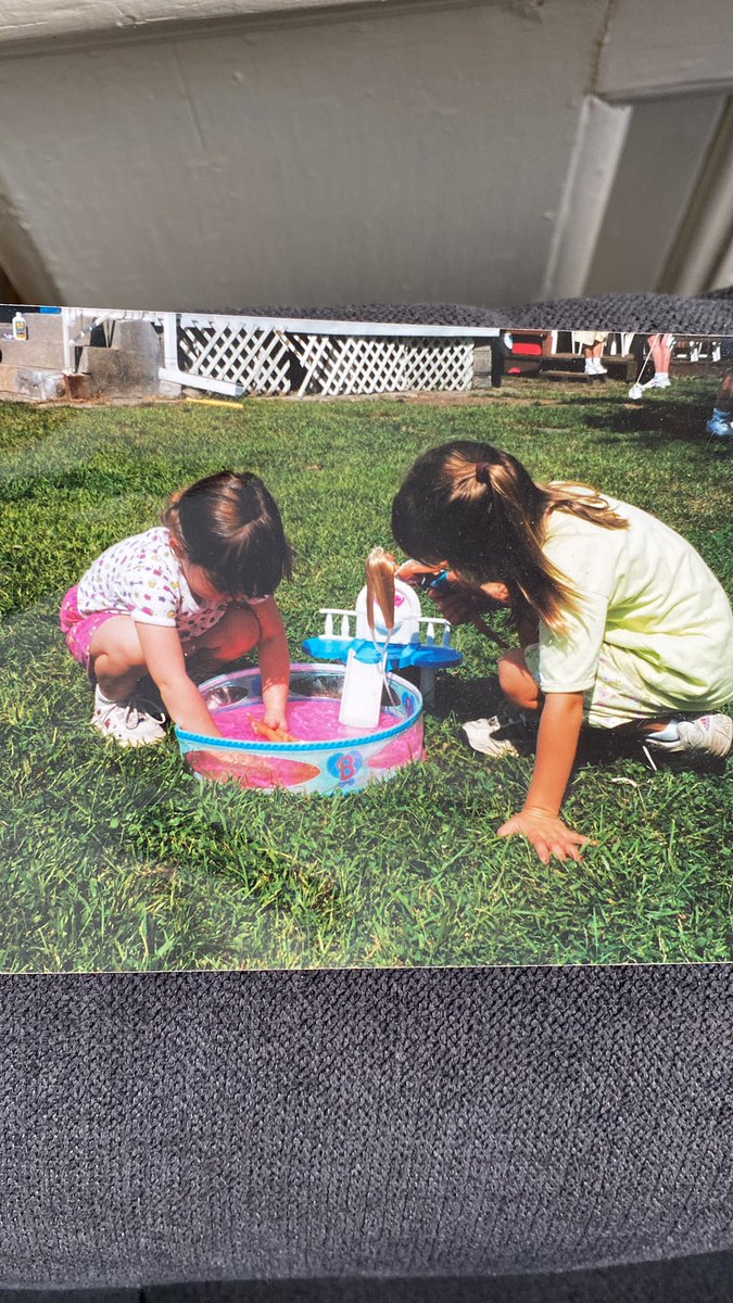BrisLifeLive's tweet photo. @oliviaolbrych packing my stuff up and i found it 😂 THE picture of our Barbie pool party. https://t.co/46TYEq0hDF