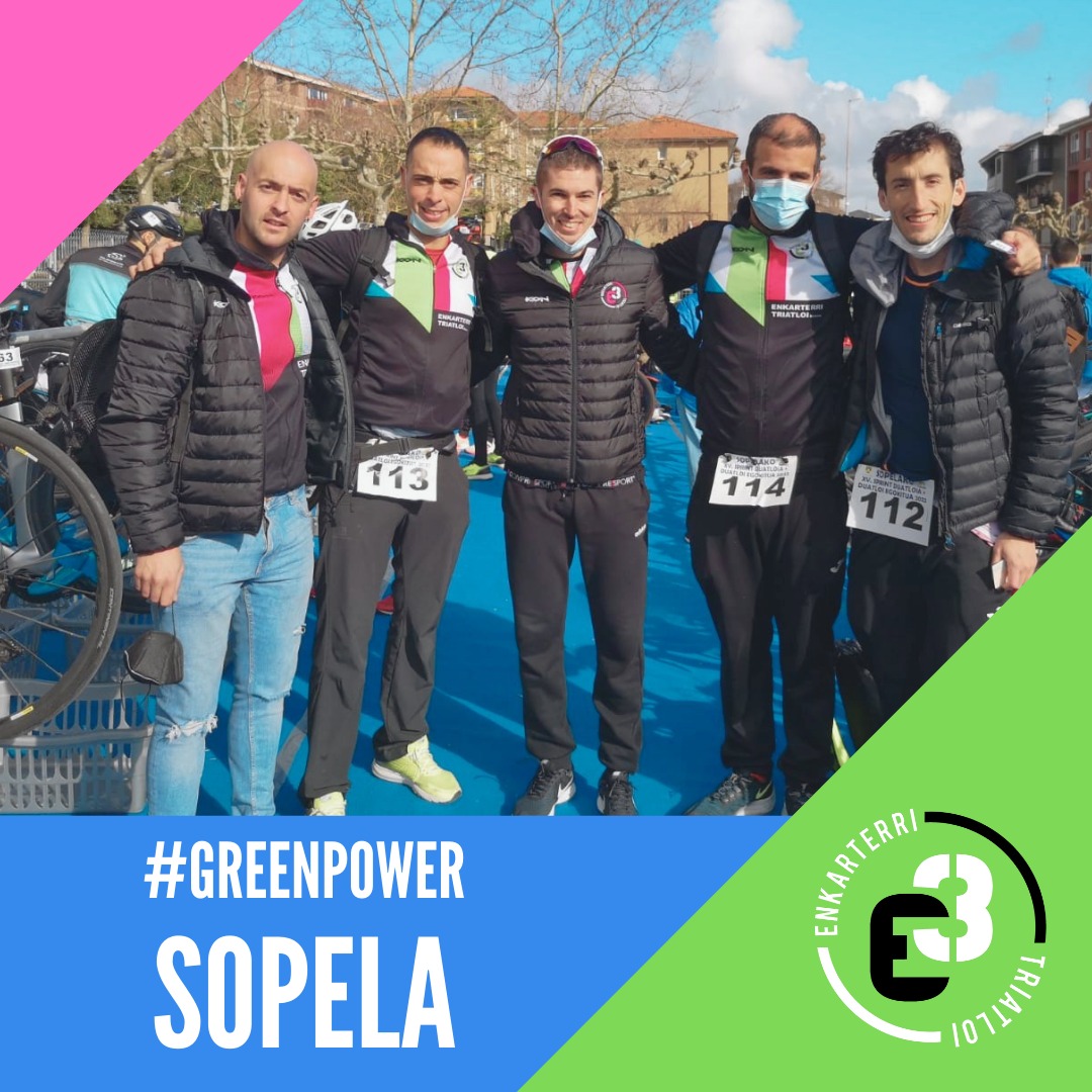 EnkarterriTri's tweet photo. Hau hasi besterik ez da egin. Atzo Sopelako Duatloian izan ziren Alai, Erlantz, Alex, Imanol eta Borja #Enkarterri #GreenPower https://t.co/G7fG9kQa72