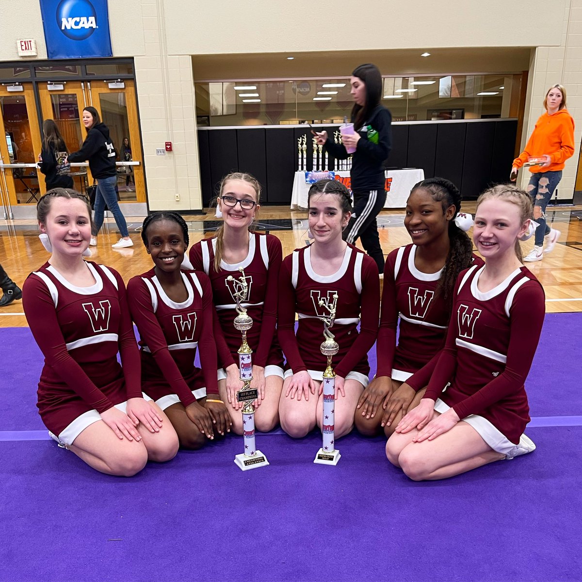 We are so proud of our girls! This is the first normal competition season we have had in two years and they are powering through! 💪🏼 2nd for WHS and 1st and 2nd for WMS routines! NEXT UP STATE CHAMPIONSHIP!