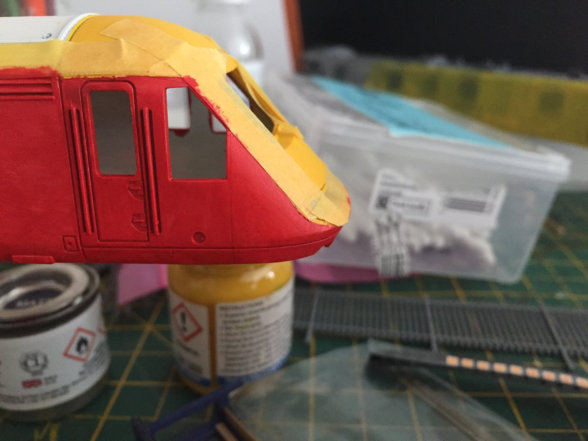 ModellingTom's tweet photo. From the archive. Red Nose getting a hand painted errrrr, red nose. #tmrguk https://t.co/GhpaPHyJMZ